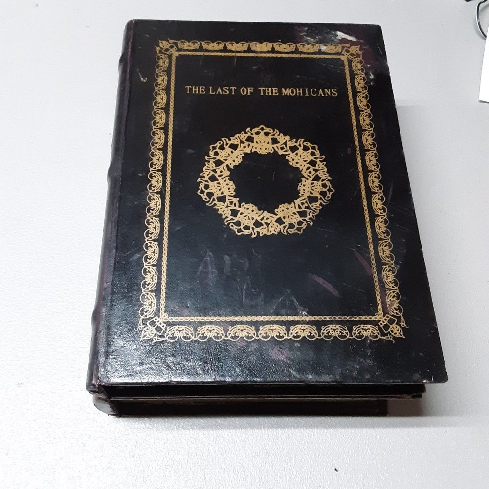 Vintage Last of The Mohicans Tess Durbervilles Faux Fake Book Wooden Box Safe